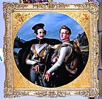 Friedrich Wilhelm Schadow Double Portrait of Princes Friedrich Wilhelm of Prussia And Wilhelm Zu Solms Braunfels in a Cuirassi...
