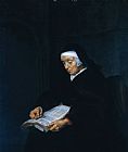 Gabriel Metsu Old Woman Meditating painting