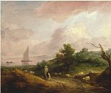 Gainsborough, Thomas Coastal Landscape with a Shepherd And His Flock painting
