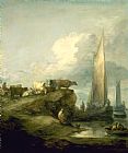 Gainsborough, Thomas Coastal Scene with Shipping And Cattle painting