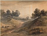 Gainsborough, Thomas Landscape And Cattle painting