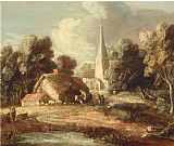 Gainsborough, Thomas Landscape with Cottage And Church painting