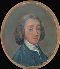 Portrait of a Young Man with Open Collar Paintings and Prints - Portrait of a Young Man with Powdered Hair by Gainsborough, Thomas
