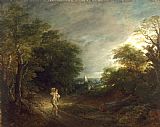 Gainsborough, Thomas Wooded Landscape with a Woodcutter painting