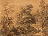 Gainsborough, Thomas Wooded Landscape with Shepherd And Sheep
