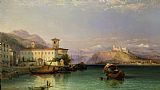 George Edwards Hering Prints - Arona and the Castle of Angera Lake Maggiore by George Edwards Hering