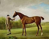 George Stubbs Lustre Held By A Groom painting