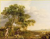 George Stubbs Two Gentlemen Shooting painting
