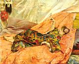 Georges Antoine Rochegrosse A Portrait of Sarah Bernhardt, Reclining in a Chinois Interior
