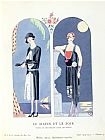Georges Barbier Day And Night Plate 47 From La Gazette Du Bon Ton Depicting Day And Evening Dresses 1924 25