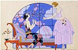 Georges Barbier Two Ladies in a Salon 1924