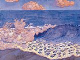 Georges Lacombe Blue Seascape Wave Effect