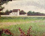 Georges Pierre Seurat Landscape in the Ile de France painting