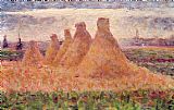 Georges Pierre Seurat Straw Stacks painting
