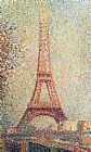 Tower Prints - The Eiffel Tower by Georges Pierre Seurat