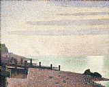 Georges Seurat Evening, Honfleur painting