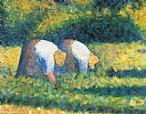Georges Seurat Farmers At Work painting