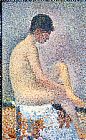 Georges Seurat Model in Profile 1886 painting