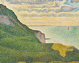 Georges Seurat Seascape At Port En Bessin Normandy painting