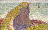Georges Seurat Study for Le Bec Du Hoc, Grandcamp painting
