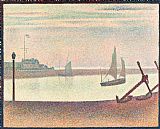 Georges Seurat The Channel at Gravelines, Evening painting