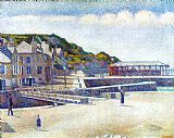 Georges Seurat The Harbour And The Quays at Port En Bessin 1888 painting