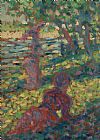Georges Seurat Woman in a Park painting