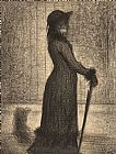 Georges Seurat Woman Strolling painting