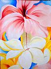 Georgia O'keeffe Hibiscus with Plumeria