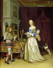 Hendrick Ter Brugghen Prints -  A Lady at Her Toilet by Gerard ter Borch
