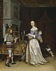 Hendrick Ter Brugghen Prints -  Lady at her Toilette by Gerard ter Borch