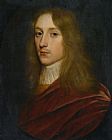 Gerrit van Honthorst Portrait of a Gentleman Said to Be Prince Rupert of Rhine in a Painted Oval Wearing a Cloak And Cravat painting
