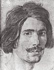 (selfportrait) Paintings - Portrait of a Man with a Moustache (supposed Selfportrait) by Gian Lorenzo Bernini