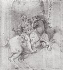 Gian Lorenzo Bernini Paintings - Study for The Equestrian Monument of Constantine The Great"" by Gian Lorenzo Bernini