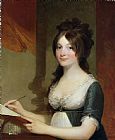 Portrait of a Young Man with Open Collar Paintings and Prints - Portrait of a Young Woman by Gilbert Stuart