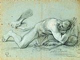 Giovanni Angelo Canini Study for a Fallen Angel