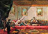Giovanni Antonio Guardi; Francesco Guardi Two Odalisques Playing Music in The Harem