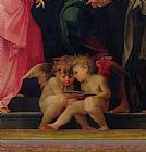 Giovanni Battist Rosso Fiorentino Two cherubs reading detail from Madonna and Child with Saints