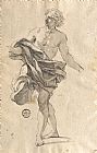 Giovanni Battista Gaulli Study for a Young Man Dancing