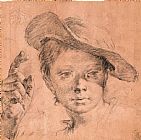 Giovanni Battista Piazzetta Portrait of a Boy Pointing with Raised Right Hand, C. 1740 1745