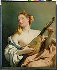 Giovanni Battista Tiepolo Girl with a Mandolin painting