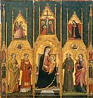 Giovanni di Pietro da Pisa Altarpiece of The Virgin with Saints Agatha, Stephen, Francis And a Martyr Saint