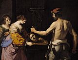Baptist Prints - Salome Receiving the Head of St John the Baptist by Giovanni Francesco Barbieri