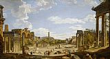 A Roman Slave Market Prints - View of the Roman Forum by Giovanni Paolo Panini