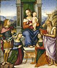 Girolamo Marchesi The Virgin And Child Enthroned with Saints Michael, Catherine of Alexandria, Cecilia, And Jerome