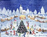 Gordana Delosevic Snowy Christmas In A Village Square