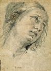 Guido Reni The Head of a Young Woman Looking Upward painting
