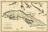 Guillaume Raynal Antique Map of Cuba painting