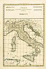 Guillaume Raynal Antique Map of Italy painting