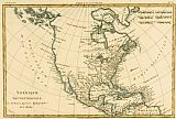 Guillaume Raynal Antique Map of North America painting